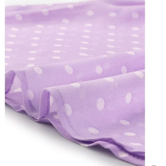 Allegra K Women Chiffon Work Formal Casual Tie Back Long Sleeve Polka Dot Blouse - Picture 5 of 13